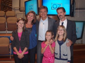 On the set with Dr. Oz after recording the show.